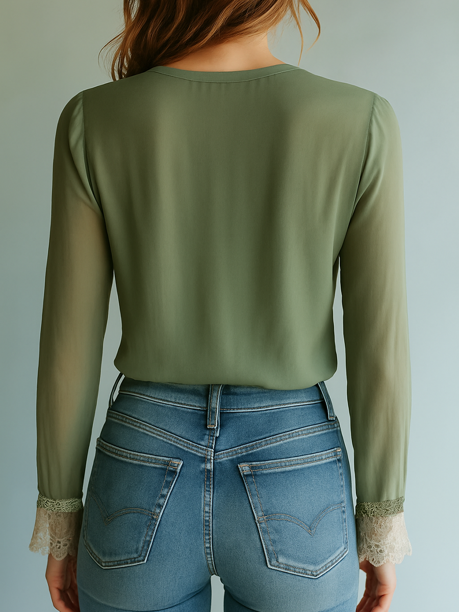 BLUSA BOHEMIA DE ENCAJE FLORAL - TALASHA