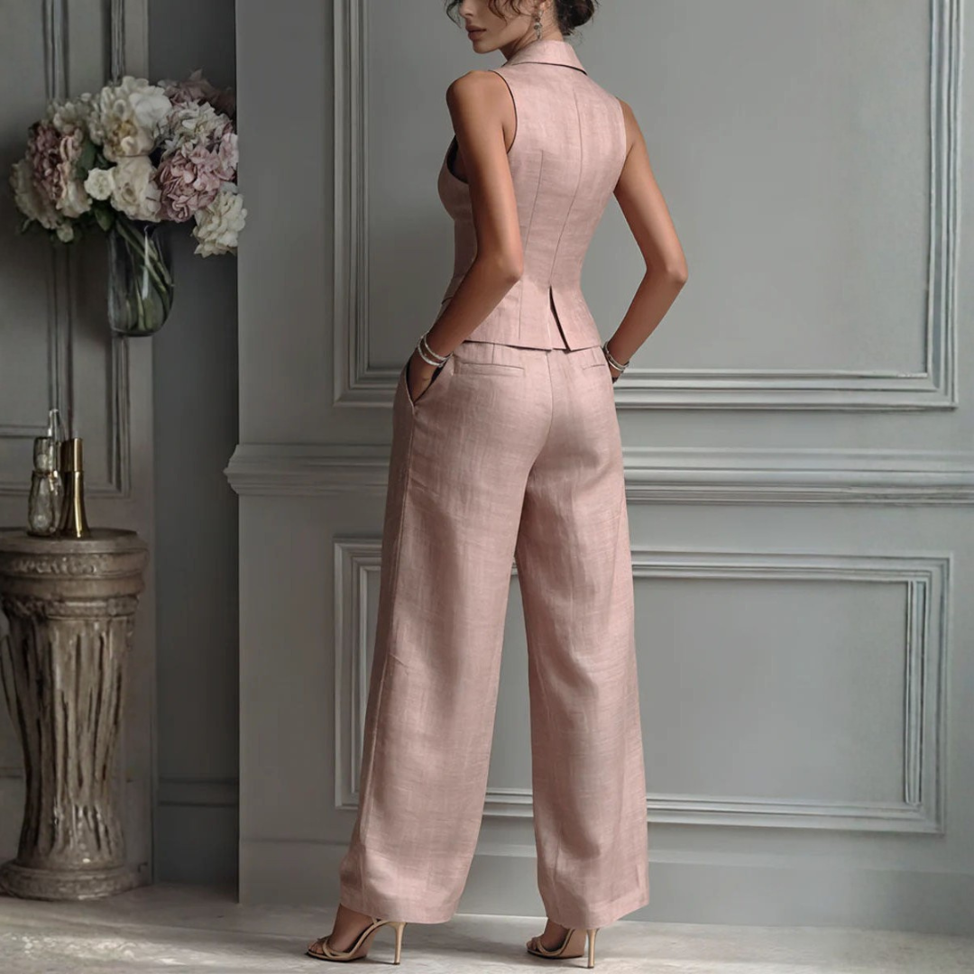 CONJUNTO DE DOS PIEZAS CON ESCOTE EN V - GEMMA