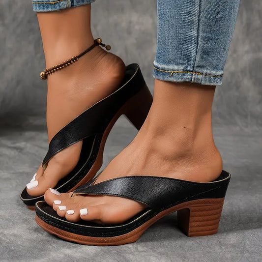 SANDALIAS DE TACÓN GRUESO - CHAI