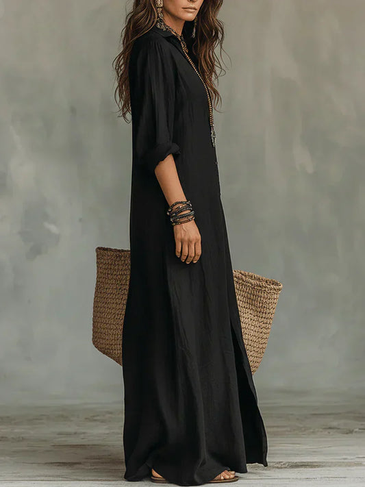 VESTIDO LARGO RELAJADO | GHISSA