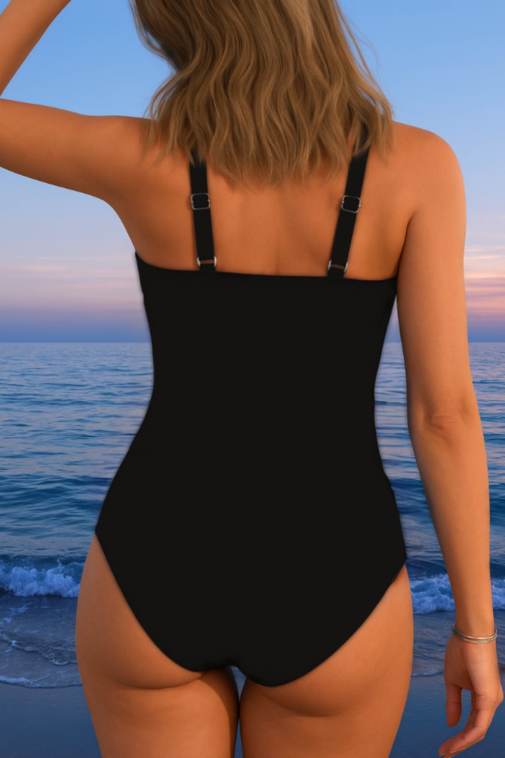 TRAJE DE BAÑO DE LUJO CON ESCOTE DE ESPALDA CRUZADA - MERCEDES