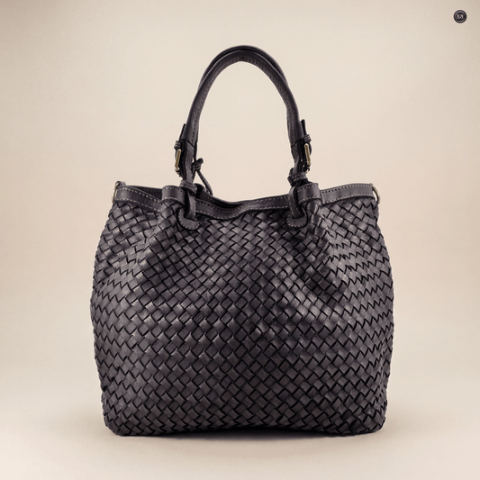 Borsa Caterina Lume in pelle intrecciata