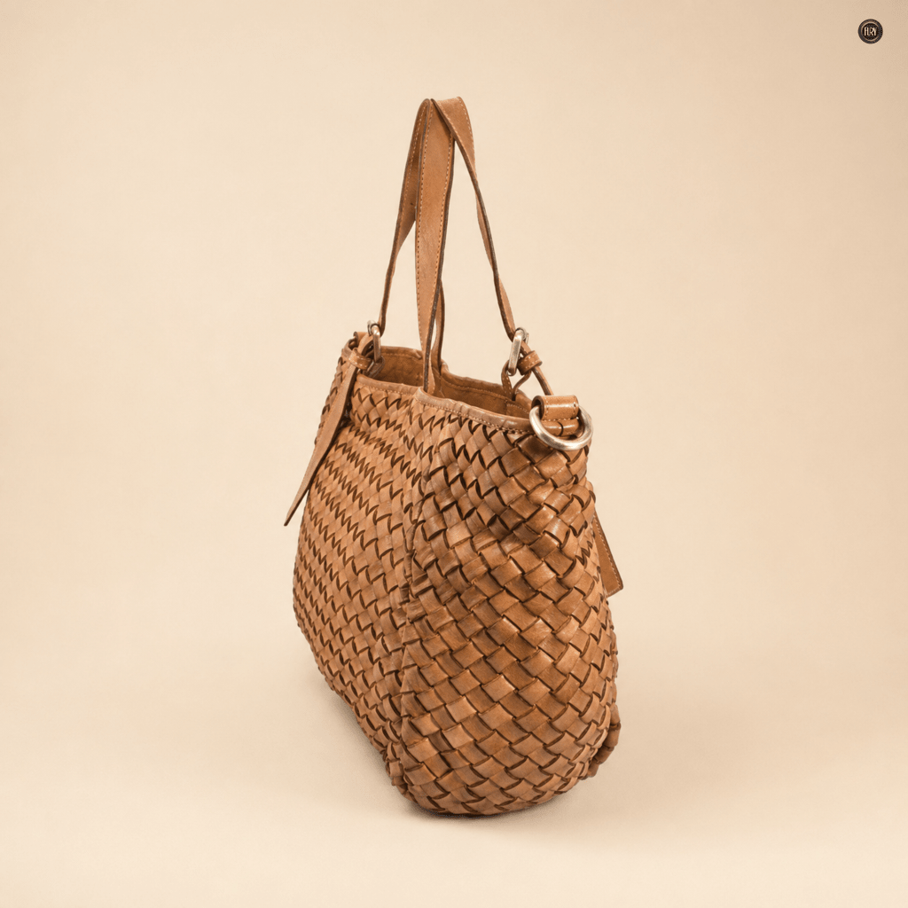 Borsa Costanza in pelle intrecciata