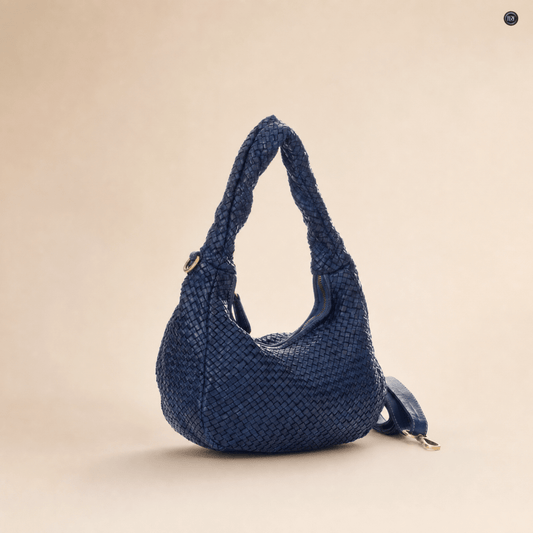 Borsa Elvira in pelle intrecciata
