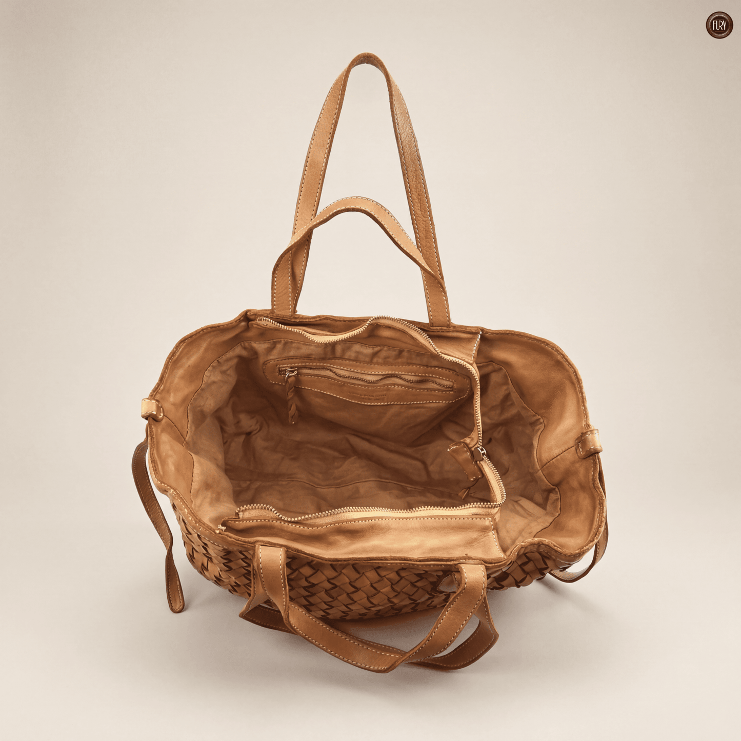 Borsa Flaminia in pelle intrecciata