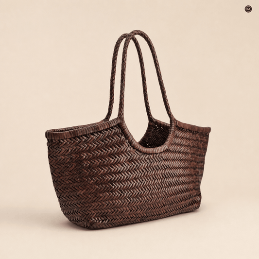 Borsa Gemma in pelle intrecciata