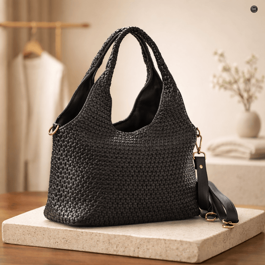Borsa Mirella in pelle intrecciata