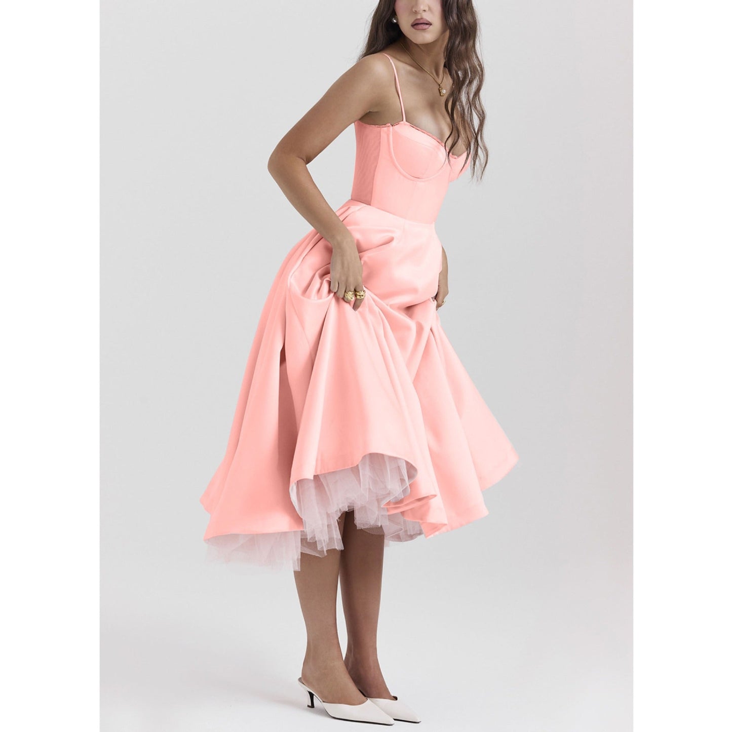 VESTIDO MIDI ROMÁNTICO DE VERANO - DANERI