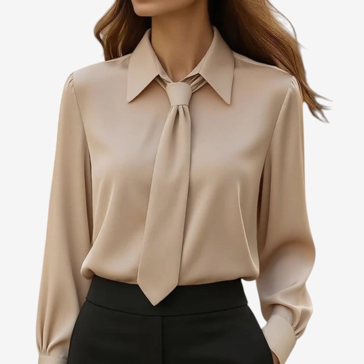 BLUSA FORMAL SATINADA - LUCRECIA
