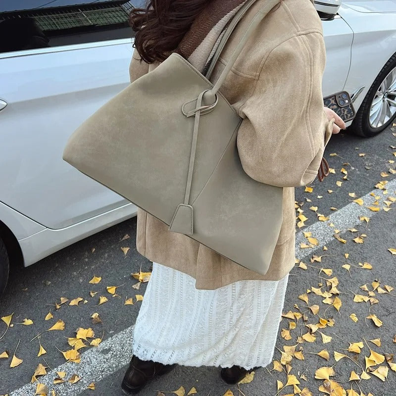 BOLSO DE HOMBRO DE ANTE SINTÉTICO - ZIDRA