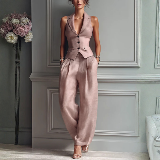 CONJUNTO DE DOS PIEZAS CON ESCOTE EN V - GEMMA