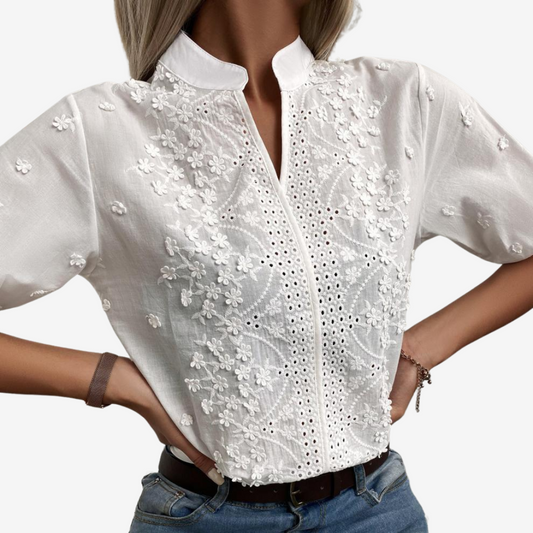 BLUSA DE MANGA CORTA - LETICIA