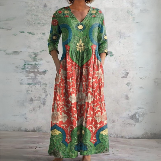 VESTIDO FLORAL VINTAGE - TANZANIA