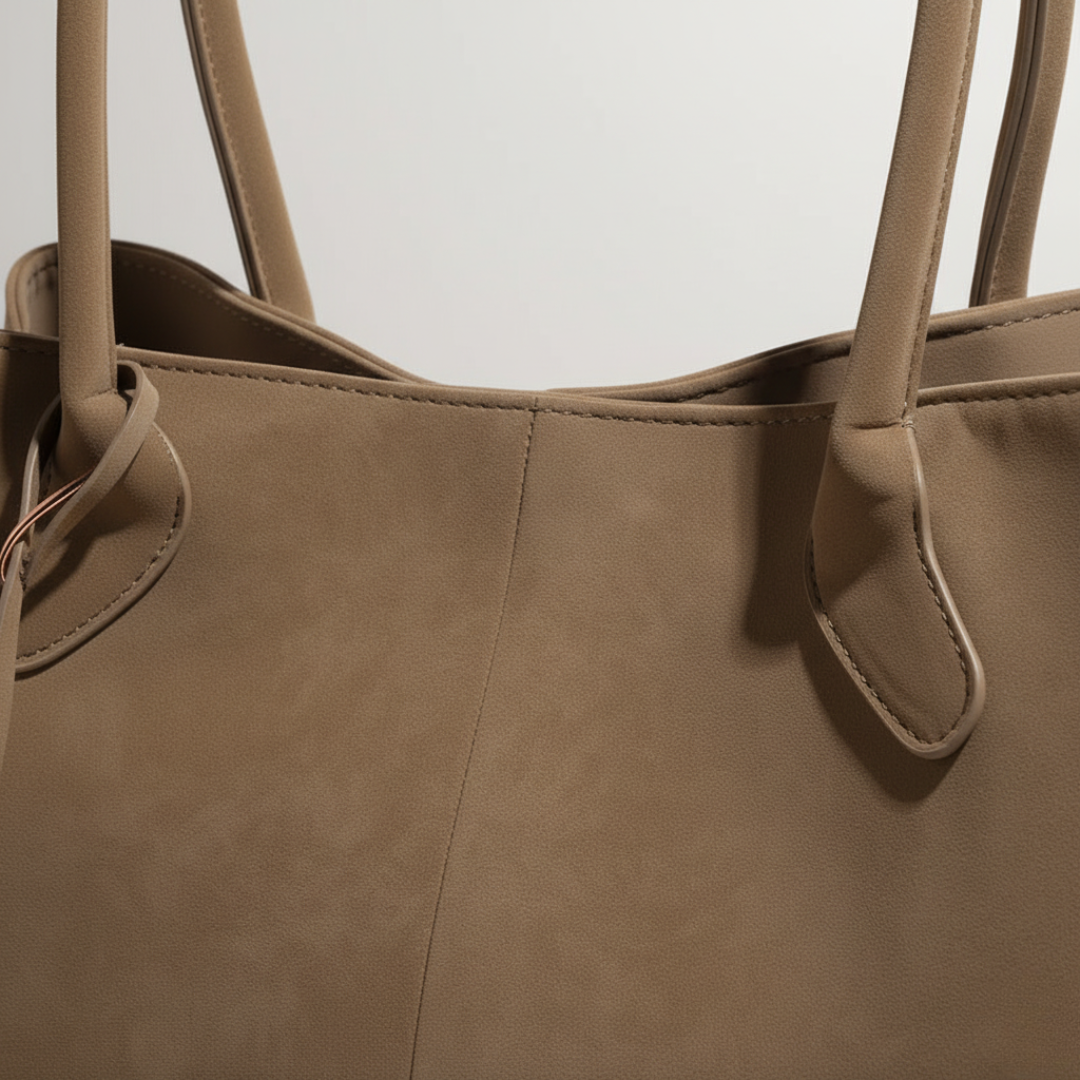 BOLSO DE HOMBRO DE ANTE SINTÉTICO - ZIDRA