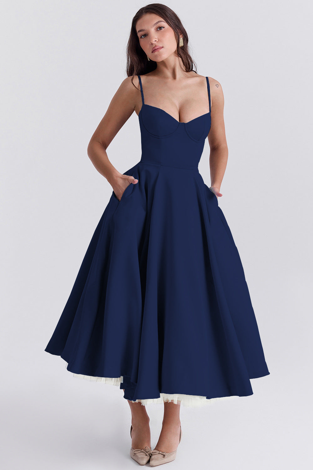 VESTIDO MIDI ROMÁNTICO DE VERANO - DANERI