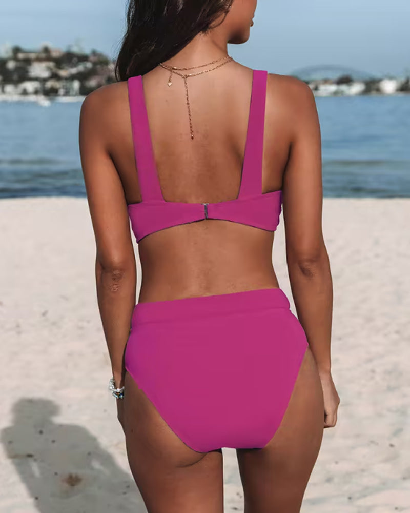 TRAJE DE BAÑO LISO DE TALLE ALTO | NOA