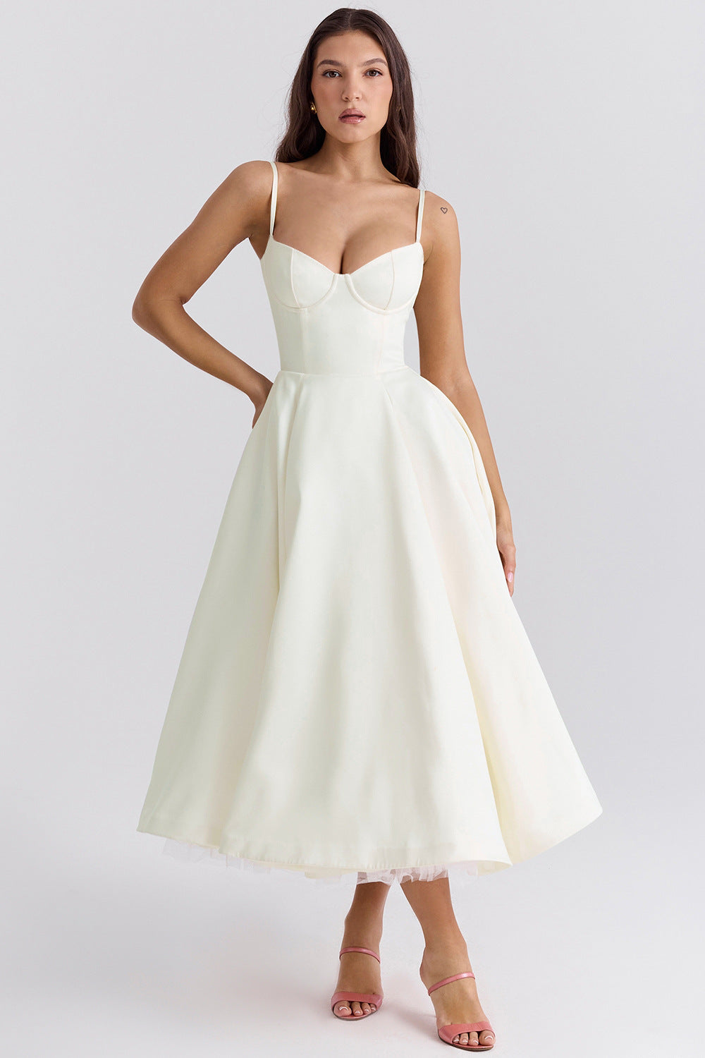 VESTIDO MIDI ROMÁNTICO DE VERANO - DANERI