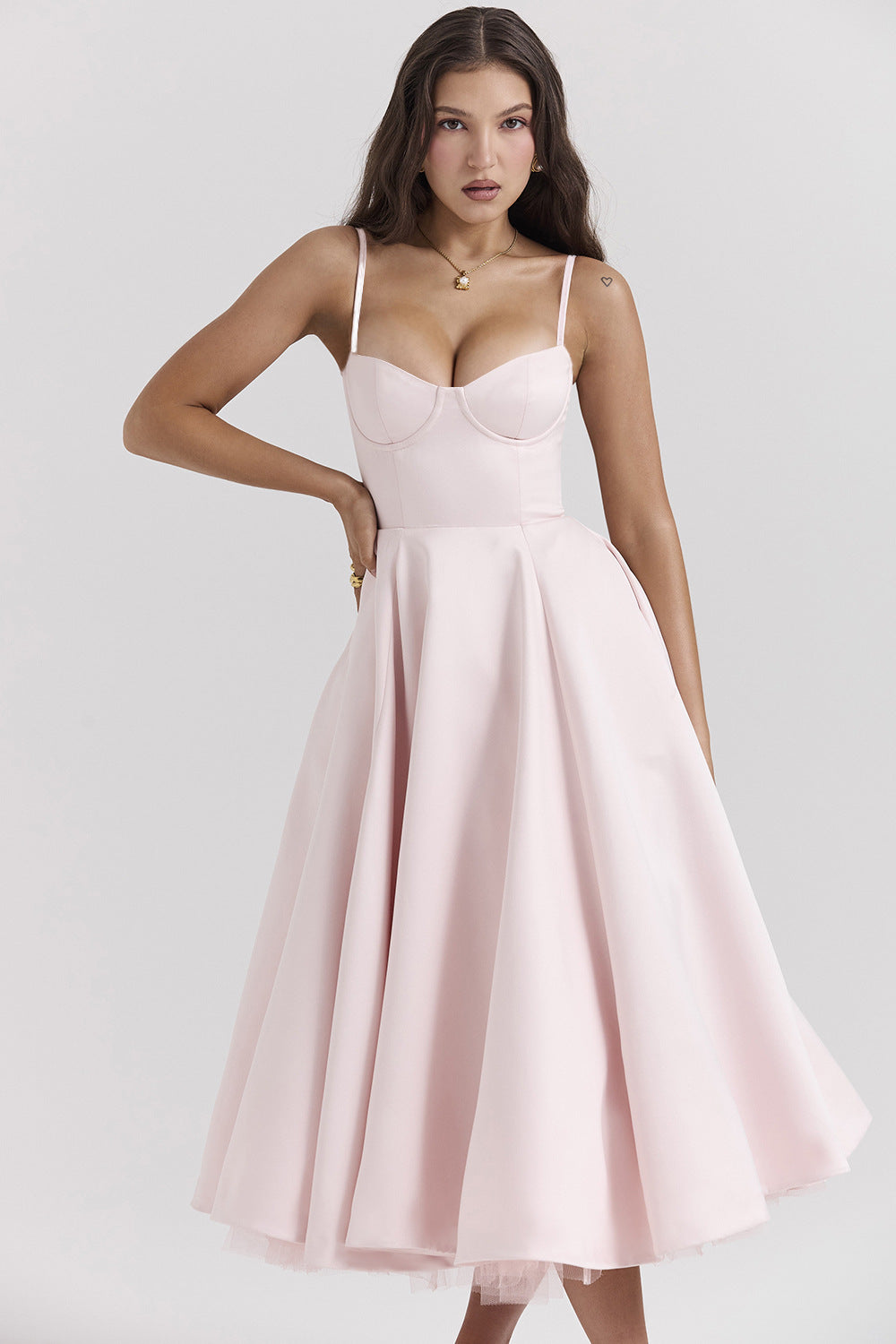 VESTIDO MIDI ROMÁNTICO DE VERANO - DANERI