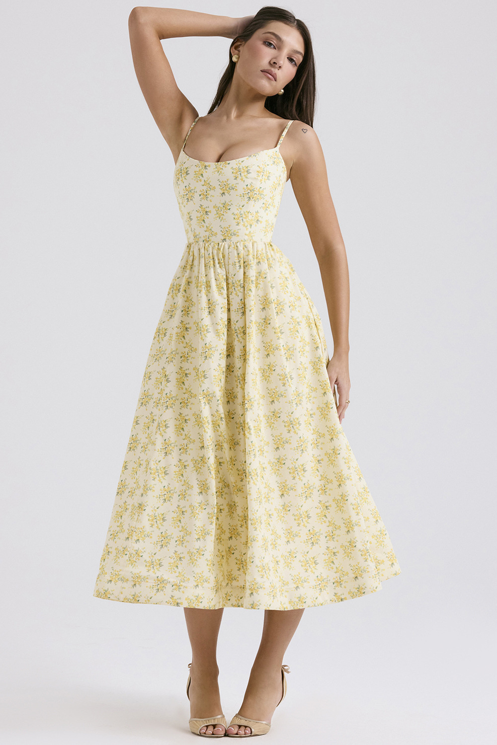 ELEGANTE ESTILO MIDI DE VERANO CON CORSÉ - ESTELLA