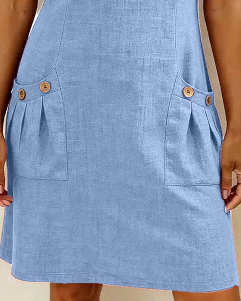 VESTIDO CORTO DE LINO - ASIA