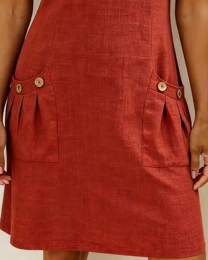 VESTIDO CORTO DE LINO - ASIA