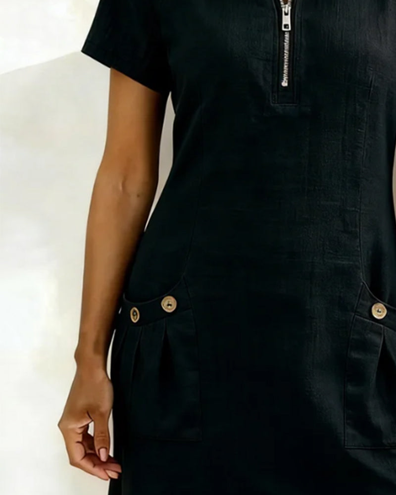 VESTIDO CORTO DE LINO - ASIA