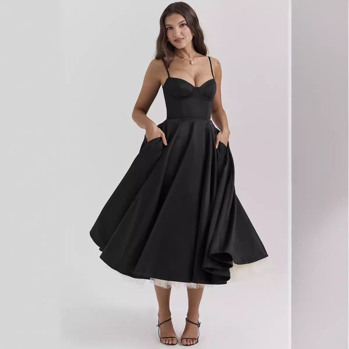 VESTIDO MIDI ROMÁNTICO DE VERANO - DANERI