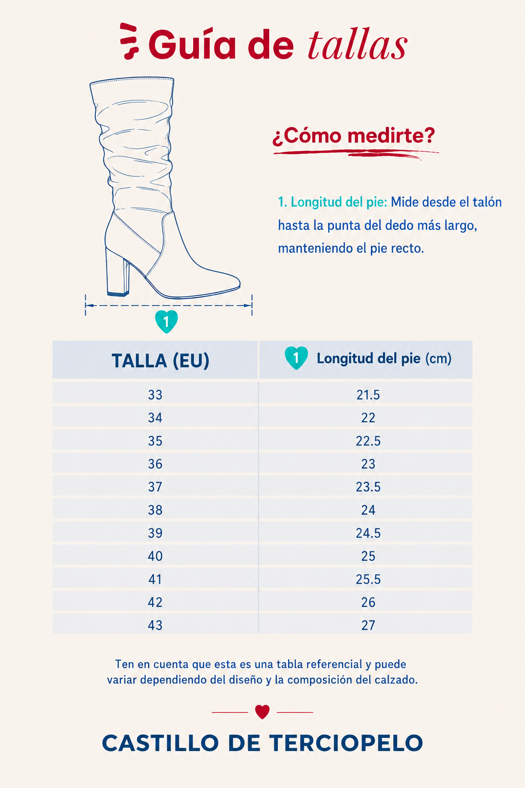 Guía de tallas