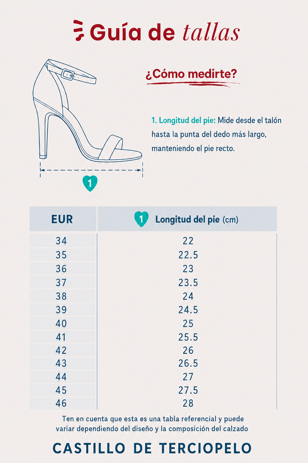 Guía de tallas