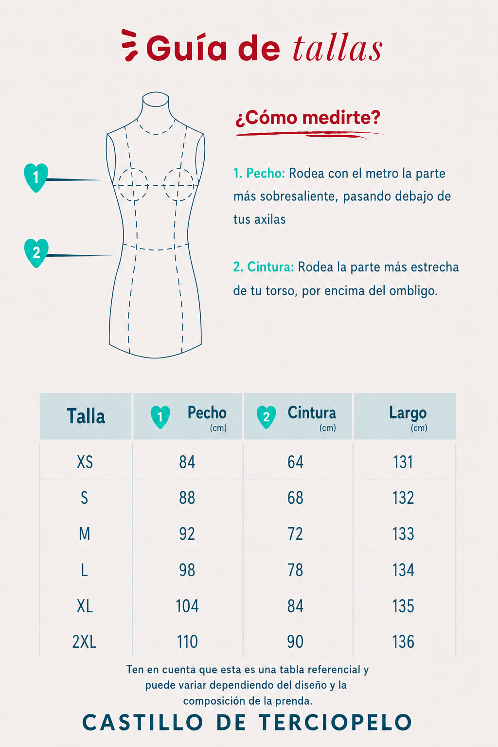 Guía de tallas