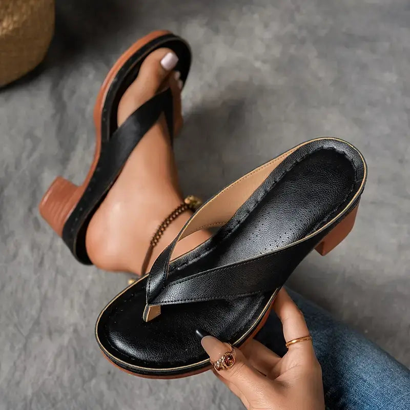 SANDALIAS DE TACÓN GRUESO - CHAI