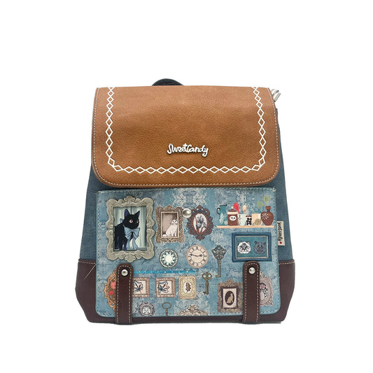 MOCHILA VINTAGE SWEET CANDY CAT - EVOLYN