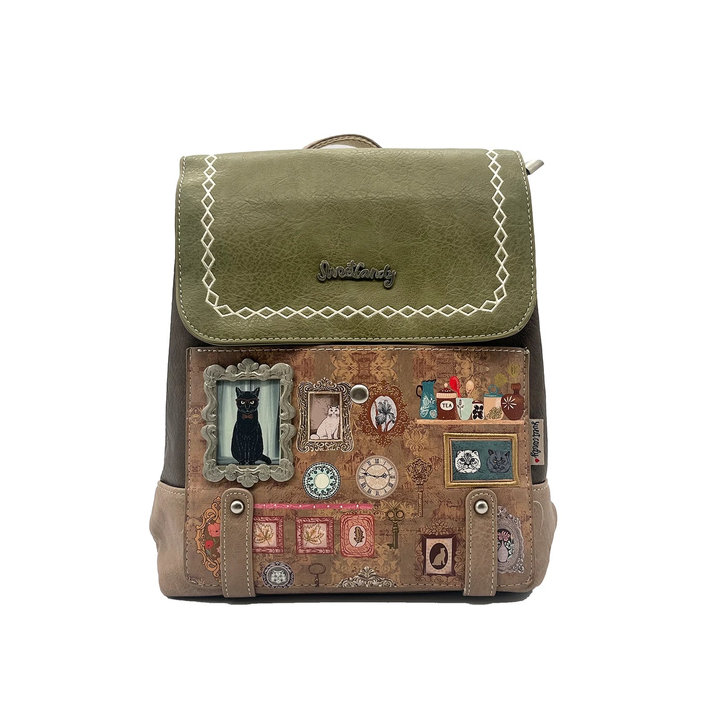MOCHILA VINTAGE SWEET CANDY CAT - EVOLYN