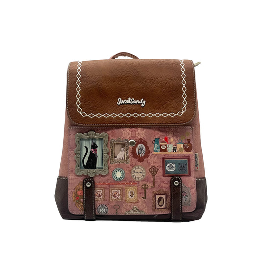 MOCHILA VINTAGE SWEET CANDY CAT - EVOLYN