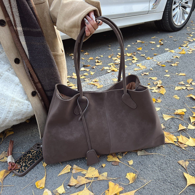 BOLSO DE HOMBRO DE ANTE SINTÉTICO - ZIDRA