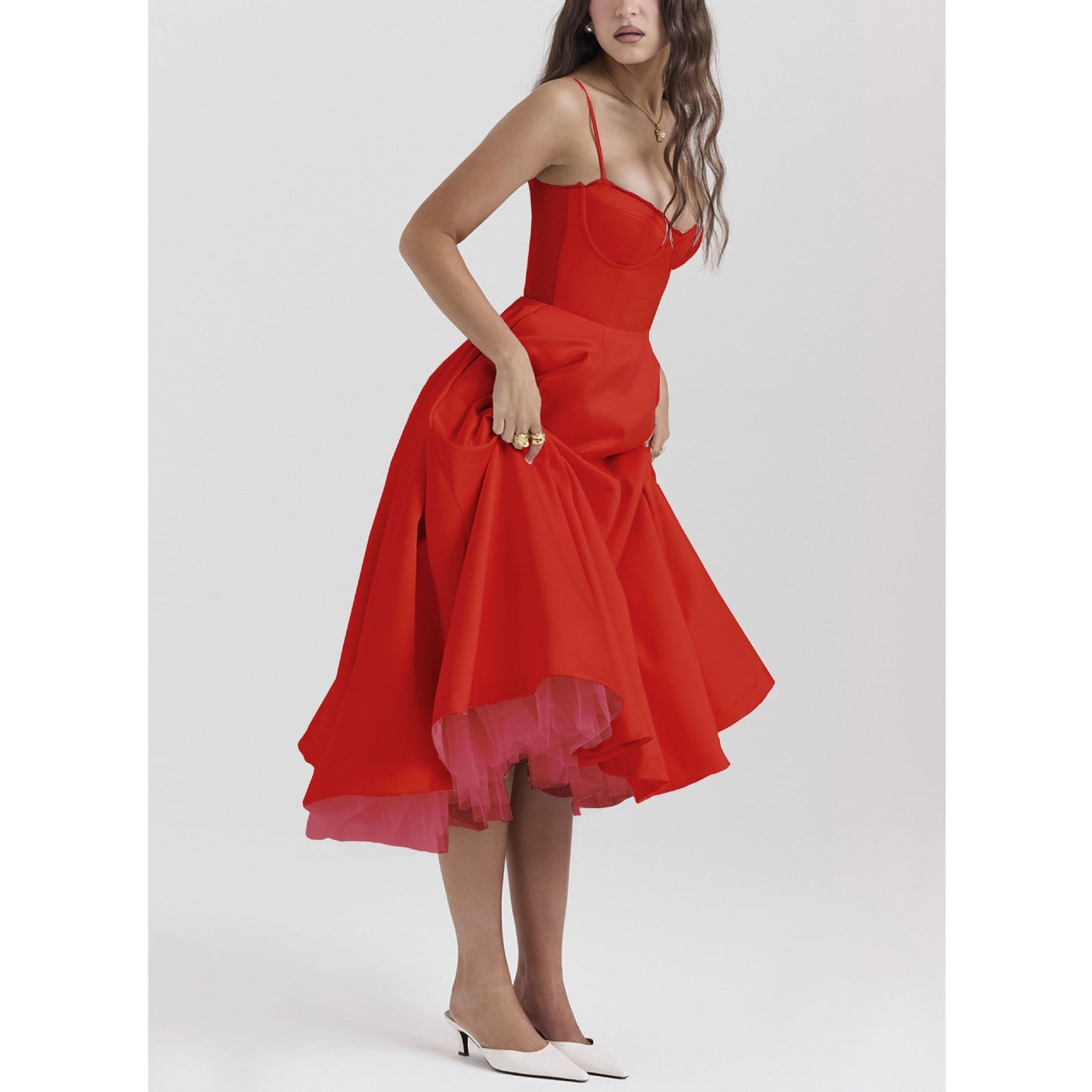 VESTIDO MIDI ROMÁNTICO DE VERANO - DANERI