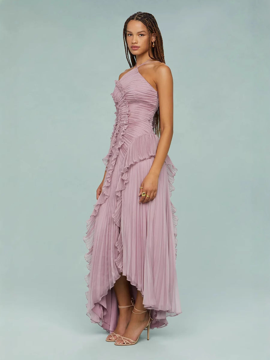 VESTIDO CON VOLANTES EN ESPIRAL - BAMBIA
