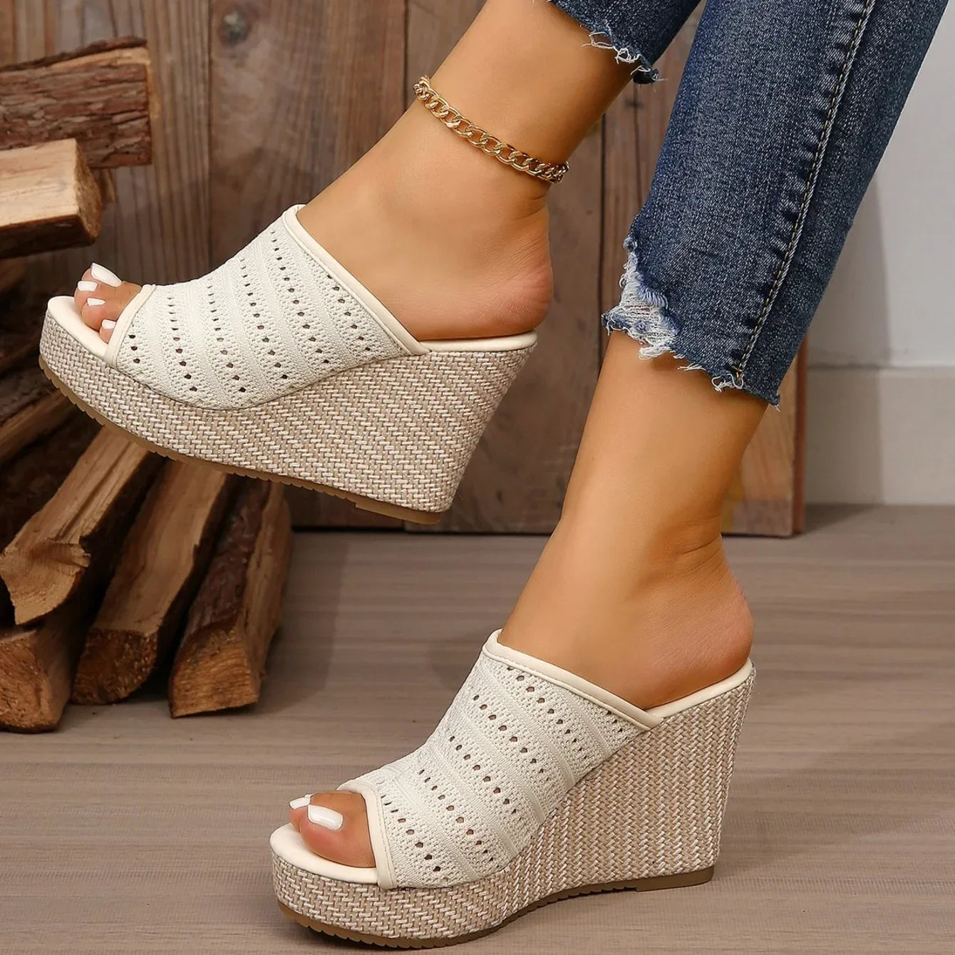 SANDALIAS DE CUÑA - TAQUITO