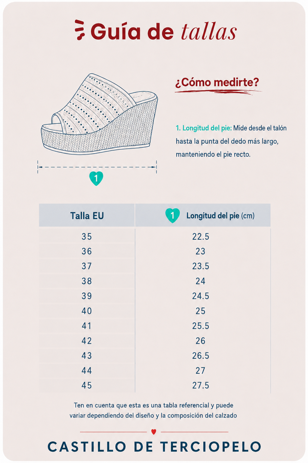 Guía de tallas
