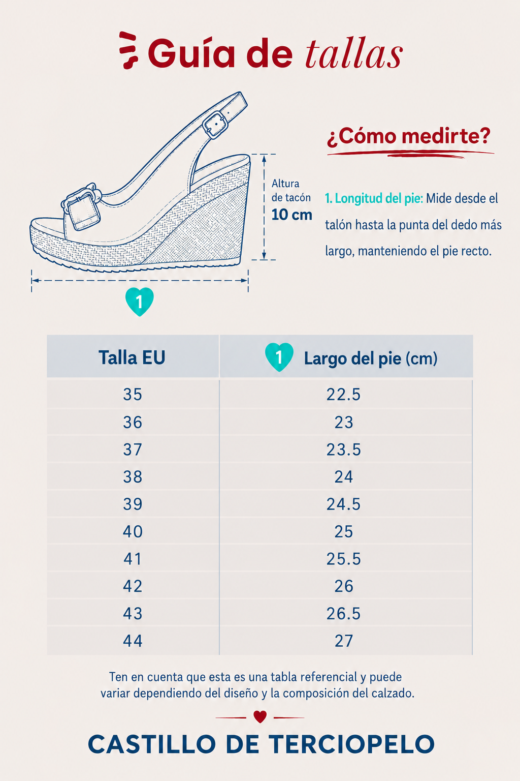 Guía de tallas