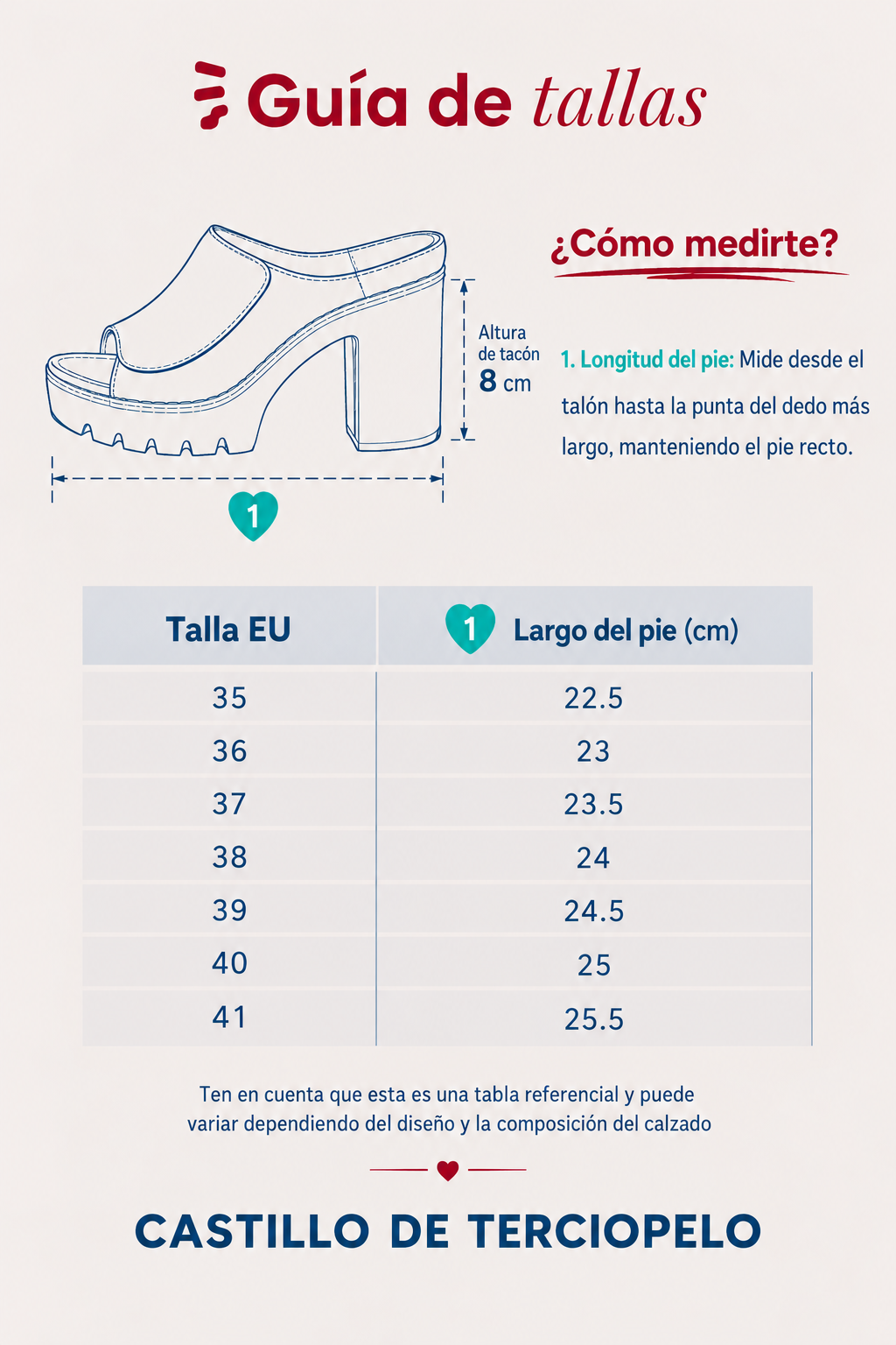 Guía de tallas