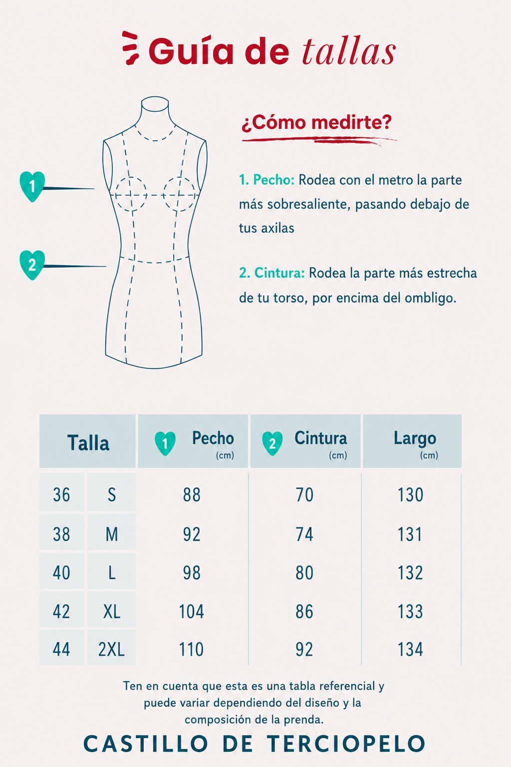 Guía de tallas