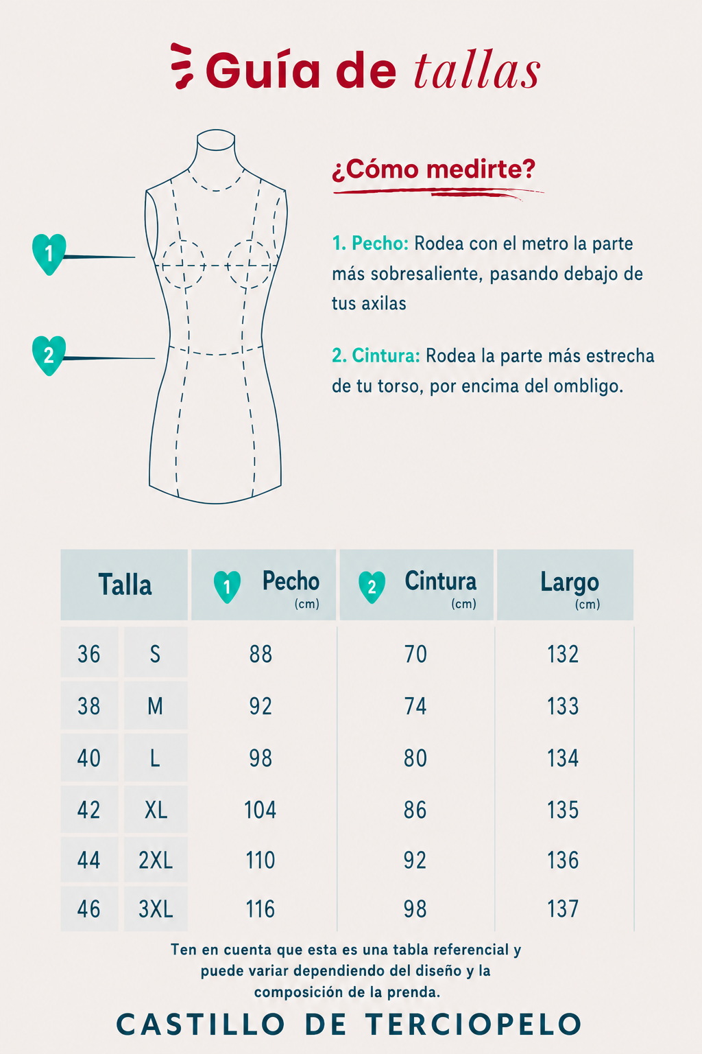 Guía de tallas