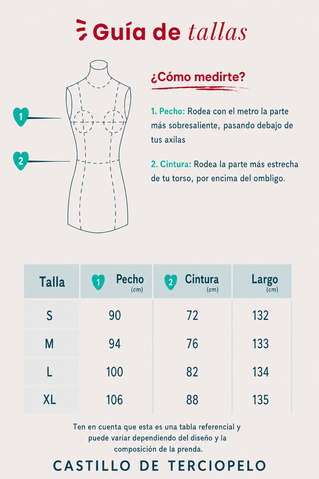Guía de tallas