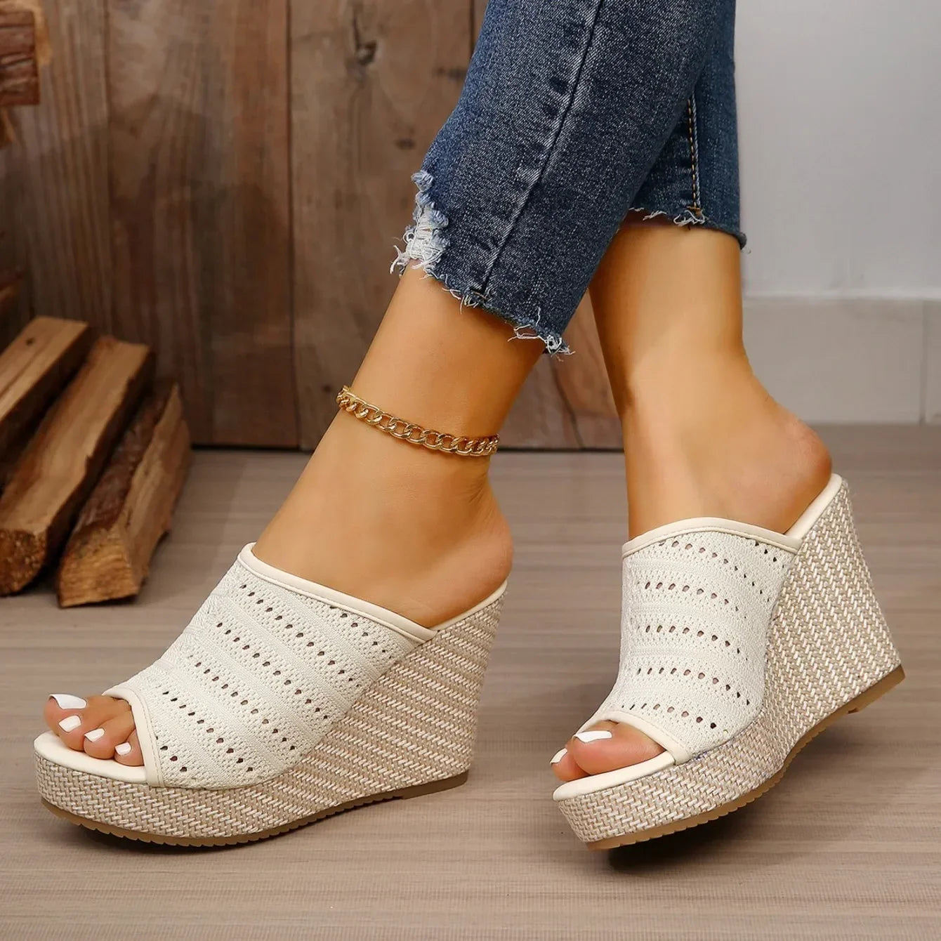 SANDALIAS DE CUÑA - TAQUITO