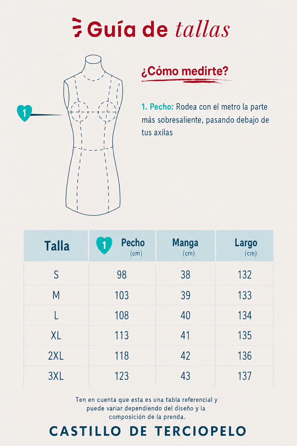 Guía de tallas