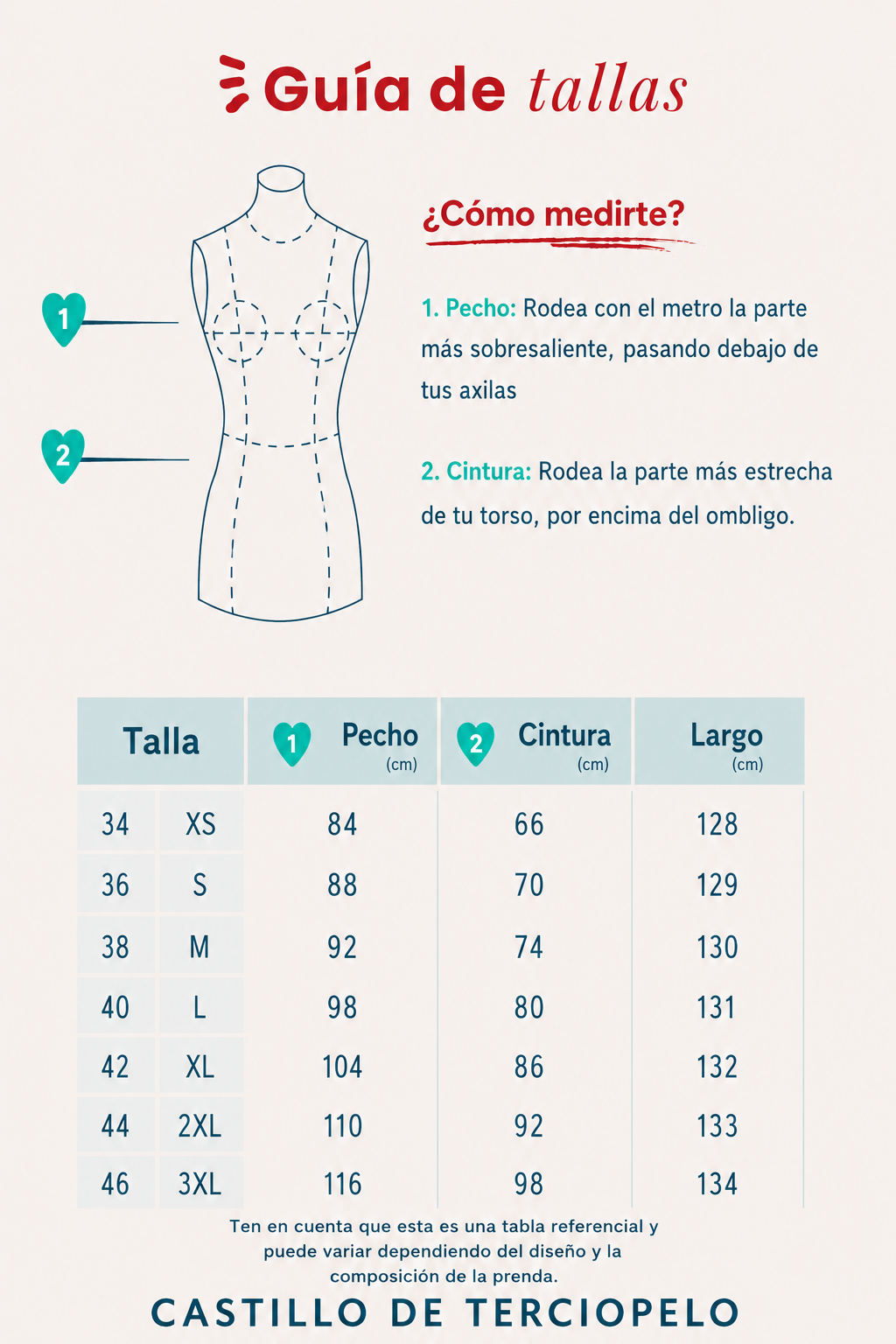 Guía de tallas