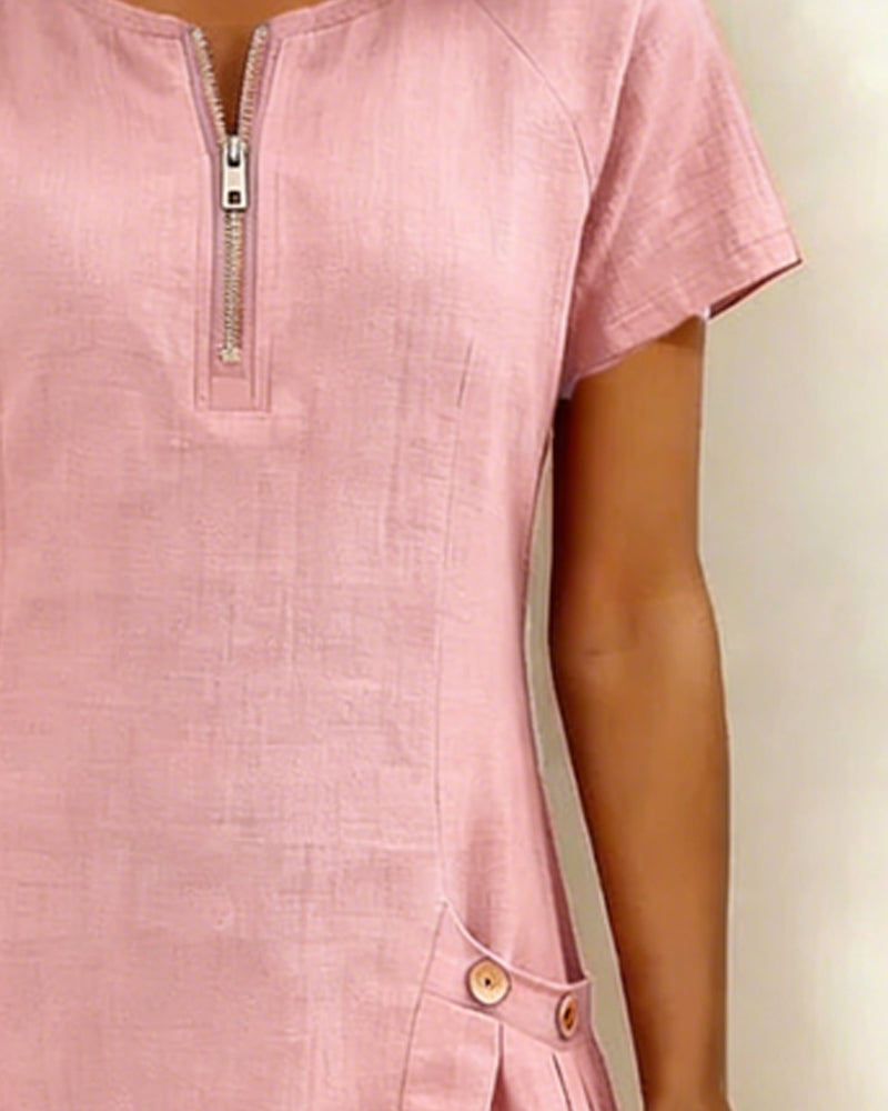VESTIDO CORTO DE LINO - ASIA