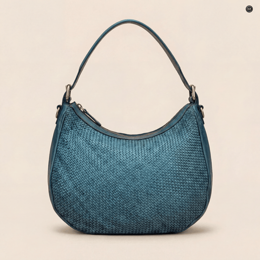 Borsa a spalla Ginger in pelle intrecciata