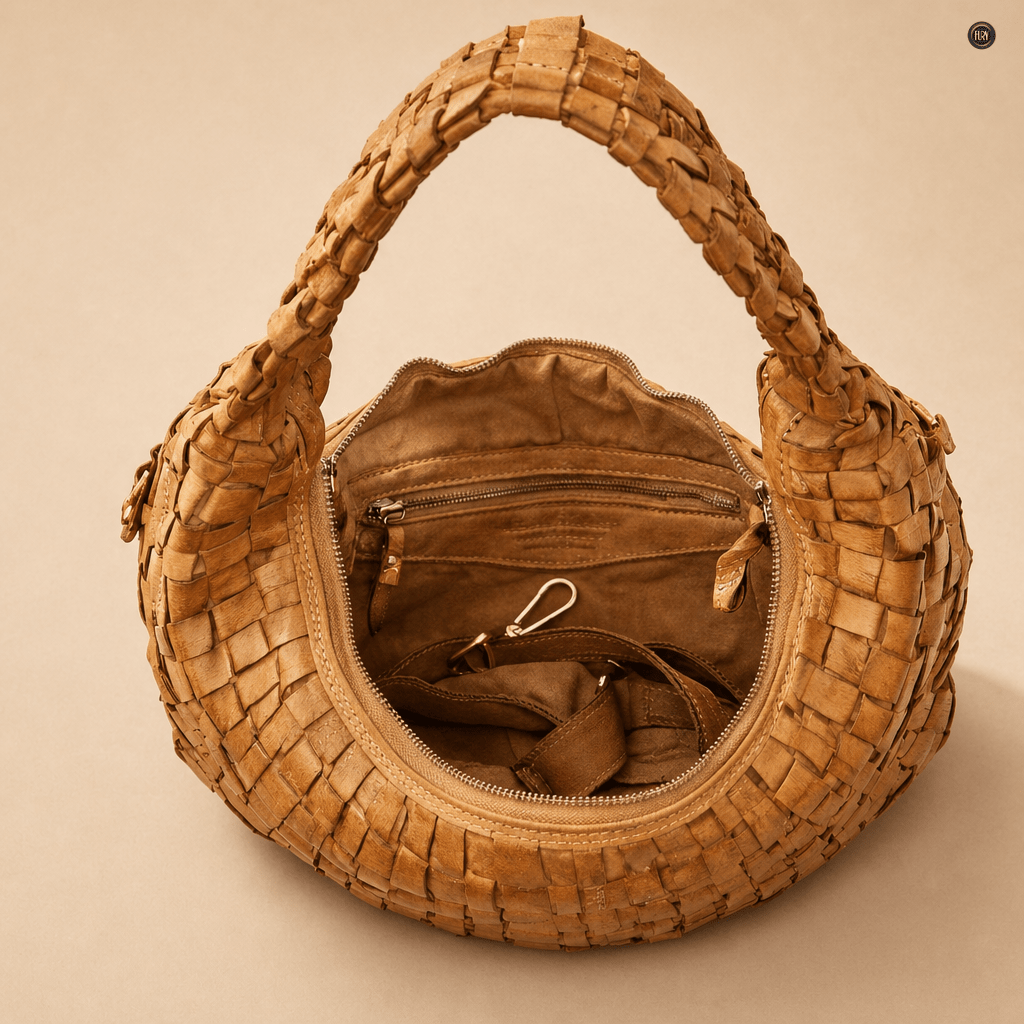 Borsa Armonia in pelle intrecciata